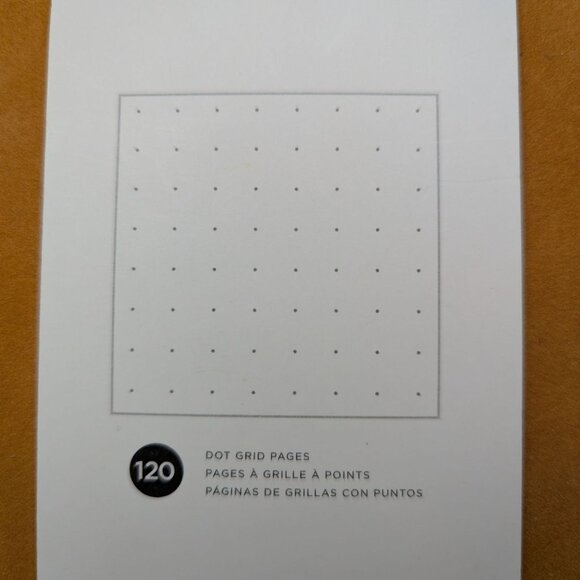 AC Point Planner Saddle Brown Suede Leatherette Snap Button Dot Grid -120 Sheets - Picture 7 of 7